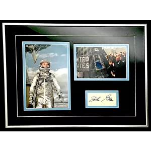 Framed John Glenn Autograph: Original Mercury 7 Astronaut with COA (2)