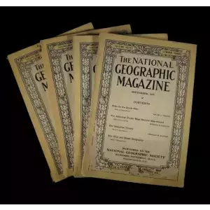 National Geographic from WWI and WWII Genuine Magazines