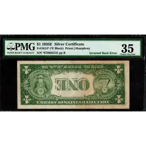 $1 1935-E blue seal. Small Silver Certificates 1614*