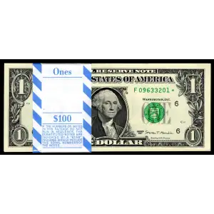 $1 2017A Green seal. Small Size $1 Federal Reserve Notes 3005F*