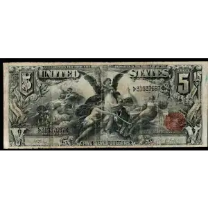 $5 1896 Small Red Silver Certificates 270
