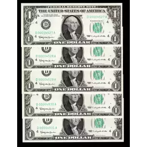 $1 1963 Green seal. Small Size $1 Federal Reserve Notes 1900-D