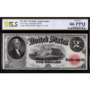 $2  Small Red, scalloped Legal Tender Issues 60