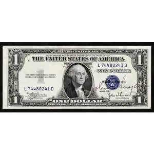 $1 1935-C blue seal. Small Silver Certificates 1612