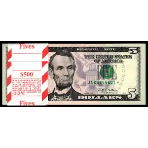 $5 2009  Small Size $5 Federal Reserve Notes 1995-A* (2)