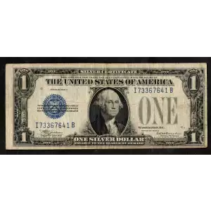 $1 1928-D blue seal. Small Silver Certificates 1604