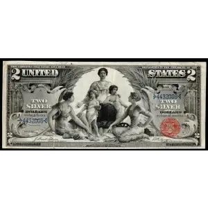 $2 1896 Small Red Silver Certificates 247 (2)
