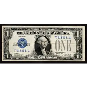 $1 1928-A blue seal. Small Silver Certificates 1601 (2)
