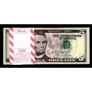 $5 2021 Small Size $5 Federal Reserve Notes 1999-A*