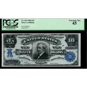 $10 1908 Blue Silver Certificates 303 (2)