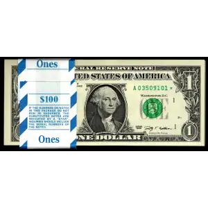 $1 2009 Green seal. Small Size $1 Federal Reserve Notes 3000-A*