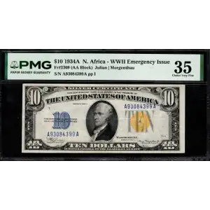 1934-A $10 A93084399A PMG 35