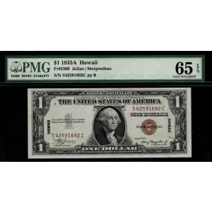 $1 1935-A brown seal Emergency Notes Issued During WW2 2300