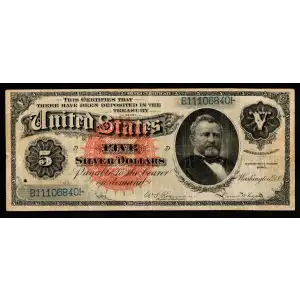 $5 1886 Large Red Silver Certificates 261