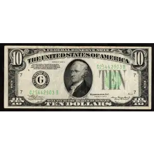 $10 1934-A.  Small Size $10 Federal Reserve Notes 2006-G