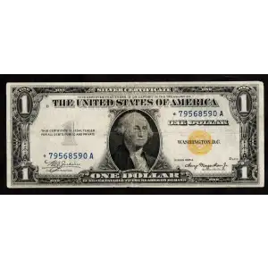 $1 1935-A yellow seal Emergency Notes Issued During WW2 2306*