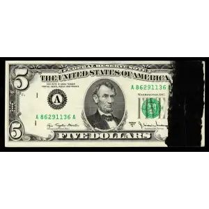 $5 1977-A.  Small Size $5 Federal Reserve Notes 1975-A