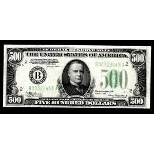 $500 1934-A.  High Denomination Notes 2202-B