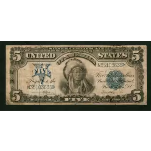 $5 1899 Blue Silver Certificates 281
