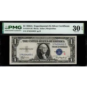 $1 1935-A blue seal. Small Silver Certificates 1610