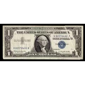 $1 1957-B blue seal. Small Silver Certificates 1621