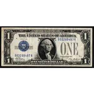 $1 1928 Blue seal Small Silver Certificates 1600