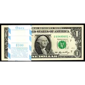 $1 2006 Green seal. Small Size $1 Federal Reserve Notes 1933-G* (2)
