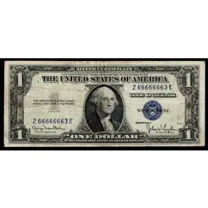 $1 1935-D blue seal. Small Silver Certificates 1613W