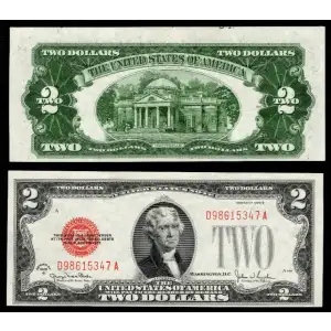 $2 1928-G red seal. Small Legal Tender Notes 1508