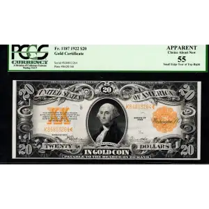$20 1922 Gold Gold Certificates 1187