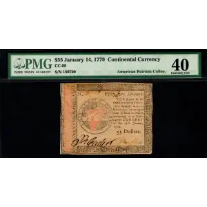$55 January 14, 1779  CONTINENTAL CURRENCY CC-98