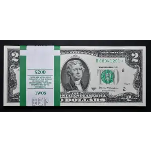 $2 2017-A. Green seal Small Size $2 Federal Reserve Notes 1941-B*