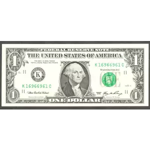 $1 2006 Green seal. Small Size $1 Federal Reserve Notes 1933-K