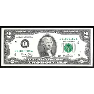 $2 FRN Repeater Serial Number Ch CU- Gem