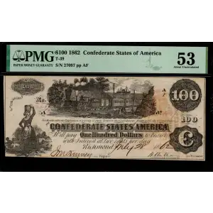 $100   Issues of the Confederate States of America CS-39