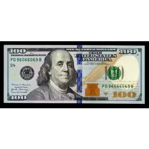 $100 2017-A FRN Four Digit Serial 00006969 PMG Gem Unc 66EPQ