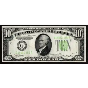 $10 1934-A.  Small Size $10 Federal Reserve Notes 2006-G (2)