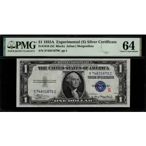 $1 1935-A blue seal. Small Silver Certificates 1610