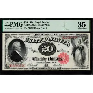 $20  Small Red, scalloped Legal Tender Issues 147m