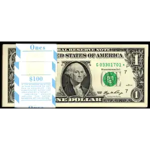 $1 2006 Green seal. Small Size $1 Federal Reserve Notes 1933-G* (2)