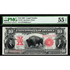 $10  Small Red, scalloped Legal Tender Issues 122