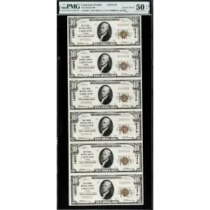 $10 1929 small brown seal. Small National Bank Notes 1801-1