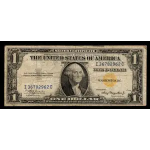$1 1935-A yellow seal Emergency Notes Issued During WW2 2306