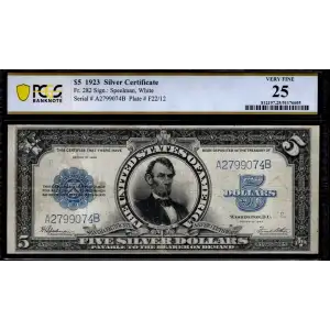 $5 1923 Blue Silver Certificates 282