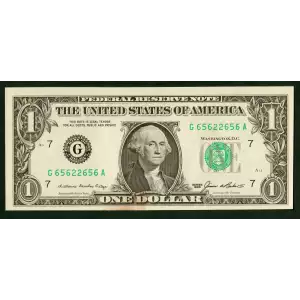 $1 1985 Green seal. Small Size $1 Federal Reserve Notes Chicago 1913-G