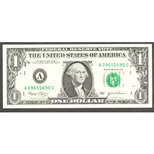 $1 2003 Green seal. Small Size $1 Federal Reserve Notes 1928-A