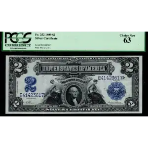 $2 1899 Blue Silver Certificates 252