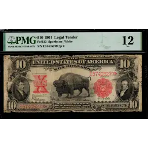 $10  Small Red, scalloped Legal Tender Issues 122