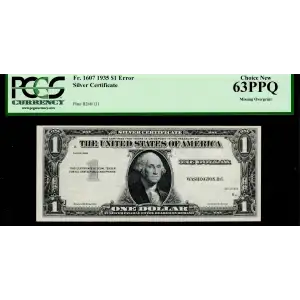 $1 1935 blue seal. Small Silver Certificates 1607