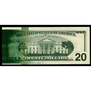 $20 1996 blue-Green seal. Small Size $20 Federal Reserve Notes 2083-A